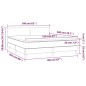 vidaXL Cama box spring con colchón cuero sintético marrón 160x200 cm