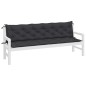 vidaXL Cojines de banco de jardín 2 uds tela Oxford negro 200x50x7 cm vidaXL Cojines de banco de jardín 2 uds tela Oxford negro 200x50x7 cm