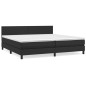 vidaXL Cama box spring con colchón cuero sintético negro 200x200 cm vidaXL Cama box spring con colchón cuero sintético negro 200x200 cm