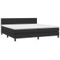 vidaXL Cama box spring con colchón cuero sintético negro 200x200 cm vidaXL Cama box spring con colchón cuero sintético negro 200x200 cm