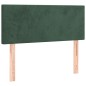 vidaXL Cama box spring con colchón terciopelo verde oscuro 90x200 cm
