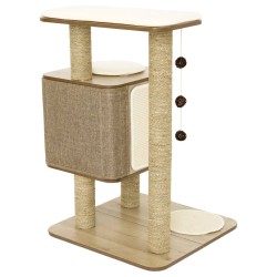 Jack and Vanilla Casa rascador para gatos Molly marrón 56x56x86 cm