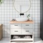 vidaXL Encimera de baño madera maciza sin tratar 100x60x(2-6) cm vidaXL Encimera de baño madera maciza sin tratar 100x60x(2-6) cm