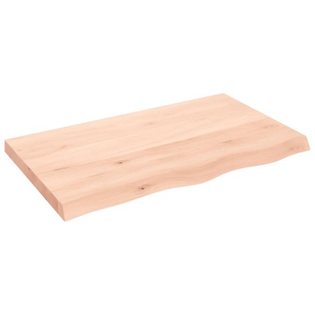 vidaXL Encimera de baño madera maciza sin tratar 100x60x(2-6) cm