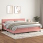 vidaXL Cama box spring con colchón terciopelo rosa 200x200 cm vidaXL Cama box spring con colchón terciopelo rosa 200x200 cm