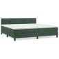 vidaXL Cama box spring con colchón terciopelo verde oscuro 200x200 cm vidaXL Cama box spring con colchón terciopelo verde oscuro 200x200 cm