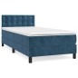 vidaXL Cama box spring con colchón terciopelo azul oscuro 80x200 cm vidaXL Cama box spring con colchón terciopelo azul oscuro 80x200 cm