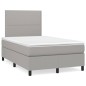 vidaXL Cama box spring con colchón tela gris claro 120x200 cm vidaXL Cama box spring con colchón tela gris claro 120x200 cm