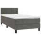 vidaXL Cama box spring con colchón terciopelo gris oscuro 80x200 cm vidaXL Cama box spring con colchón terciopelo gris oscuro 80x200 cm