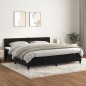 vidaXL Cama box spring con colchón terciopelo negro 200x200 cm vidaXL Cama box spring con colchón terciopelo negro 200x200 cm