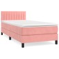 vidaXL Cama box spring con colchón terciopelo rosa 90x190 cm vidaXL Cama box spring con colchón terciopelo rosa 90x190 cm