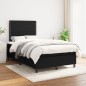 vidaXL Cama box spring con colchón tela negro 120x200 cm vidaXL Cama box spring con colchón tela negro 120x200 cm