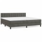vidaXL Cama box spring con colchón terciopelo gris oscuro 200x200 cm vidaXL Cama box spring con colchón terciopelo gris oscuro 200x200 cm