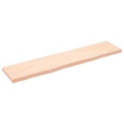 vidaXL Encimera de baño madera maciza sin tratar 180x40x(2-6) cm
