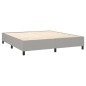 vidaXL Cama box spring con colchón tela gris claro 160x200 cm vidaXL Cama box spring con colchón tela gris claro 160x200 cm