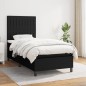vidaXL Cama box spring con colchón tela negro 90x200 cm vidaXL Cama box spring con colchón tela negro 90x200 cm