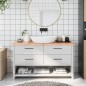 vidaXL Encimera baño madera maciza tratada marrón claro 140x30x(2-4)cm vidaXL Encimera baño madera maciza tratada marrón claro 140x30x(2-4)cm