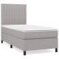 vidaXL Cama box spring con colchón tela gris claro 80x200 cm vidaXL Cama box spring con colchón tela gris claro 80x200 cm