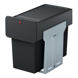 Hailo Cubo de basura empotrado EcoLine negro 3x10 L