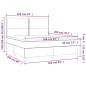 vidaXL Cama box spring con colchón tela marrón oscuro 160x200 cm vidaXL Cama box spring con colchón tela marrón oscuro 160x200 cm