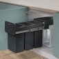 Hailo Cubo de basura empotrado EcoLine negro 3x10 L Hailo Cubo de basura empotrado EcoLine negro 3x10 L