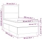 vidaXL Cama box spring con colchón tela marrón oscuro 90x200 cm vidaXL Cama box spring con colchón tela marrón oscuro 90x200 cm