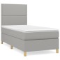 vidaXL Cama box spring con colchón tela gris claro 80x200 cm vidaXL Cama box spring con colchón tela gris claro 80x200 cm