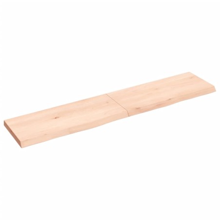 vidaXL Encimera de baño madera maciza sin tratar 140x30x(2-4) cm