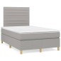 vidaXL Cama box spring con colchón tela gris claro 120x200 cm vidaXL Cama box spring con colchón tela gris claro 120x200 cm