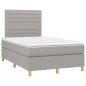 vidaXL Cama box spring con colchón tela gris claro 120x200 cm vidaXL Cama box spring con colchón tela gris claro 120x200 cm