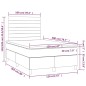 vidaXL Cama box spring con colchón tela gris claro 120x200 cm vidaXL Cama box spring con colchón tela gris claro 120x200 cm