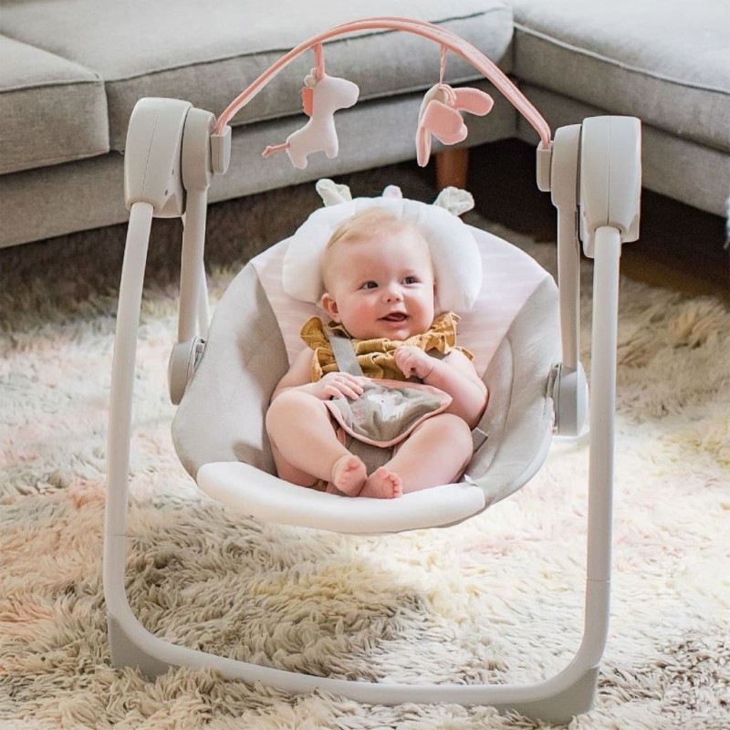 Ingenuity Hamaca columpio para bebés Comfort 2 Go Flora the Unicorn Ingenuity Hamaca columpio para bebés Comfort 2 Go Flora the Unicorn