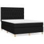 vidaXL Cama box spring con colchón tela negro 140x190 cm vidaXL Cama box spring con colchón tela negro 140x190 cm