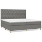 vidaXL Cama box spring con colchón tela gris oscuro 200x200 cm vidaXL Cama box spring con colchón tela gris oscuro 200x200 cm