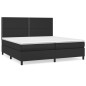 vidaXL Cama box spring con colchón cuero sintético negro 200x200 cm vidaXL Cama box spring con colchón cuero sintético negro 200x200 cm