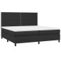 vidaXL Cama box spring con colchón cuero sintético negro 200x200 cm vidaXL Cama box spring con colchón cuero sintético negro 200x200 cm
