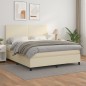 vidaXL Cama box spring con colchón cuero sintético crema 180x200 cm vidaXL Cama box spring con colchón cuero sintético crema 180x200 cm