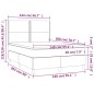 vidaXL Cama box spring con colchón terciopelo gris claro 140x200 cm vidaXL Cama box spring con colchón terciopelo gris claro 140x200 cm