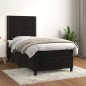 vidaXL Cama box spring con colchón terciopelo negro 80x200 cm