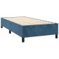 vidaXL Cama box spring con colchón terciopelo azul oscuro 80x200 cm vidaXL Cama box spring con colchón terciopelo azul oscuro 80x200 cm