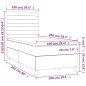 vidaXL Cama box spring con colchón terciopelo rosa 100x200 cm vidaXL Cama box spring con colchón terciopelo rosa 100x200 cm