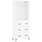 vidaXL Aparador alto madera contrachapada blanco 69,5x34x180 cm vidaXL Aparador alto madera contrachapada blanco 69,5x34x180 cm