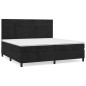 vidaXL Cama box spring con colchón terciopelo negro 200x200 cm vidaXL Cama box spring con colchón terciopelo negro 200x200 cm