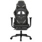 vidaXL Silla gaming con reposapiés cuero sintético negro camuflaje vidaXL Silla gaming con reposapiés cuero sintético negro camuflaje