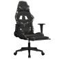 vidaXL Silla gaming con reposapiés cuero sintético negro camuflaje vidaXL Silla gaming con reposapiés cuero sintético negro camuflaje
