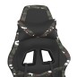 vidaXL Silla gaming con reposapiés cuero sintético negro camuflaje vidaXL Silla gaming con reposapiés cuero sintético negro camuflaje