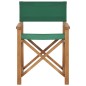 vidaXL Sillas de director 2 uds madera maciza de teca verde vidaXL Sillas de director 2 uds madera maciza de teca verde