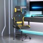 vidaXL Silla gaming tela amarillo y negro vidaXL Silla gaming tela amarillo y negro