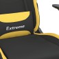 vidaXL Silla gaming tela amarillo y negro vidaXL Silla gaming tela amarillo y negro