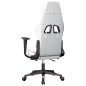 vidaXL Silla gaming con reposapiés cuero sintético blanco y rosa vidaXL Silla gaming con reposapiés cuero sintético blanco y rosa